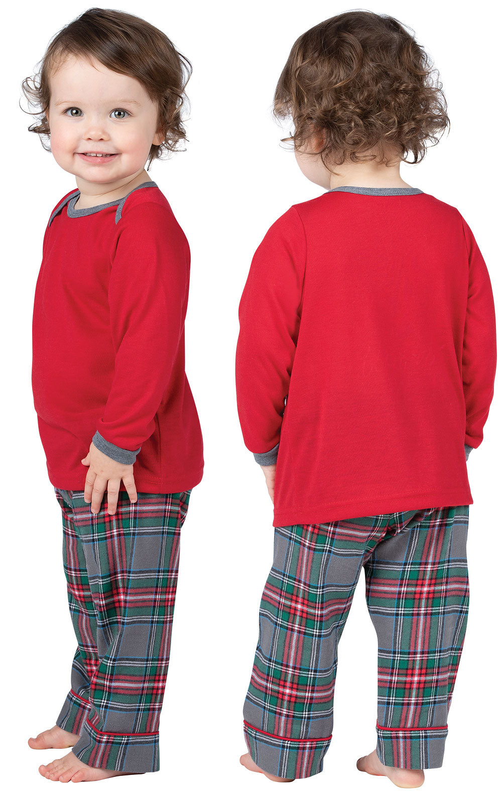 Gray Plaid Infant Pajamas