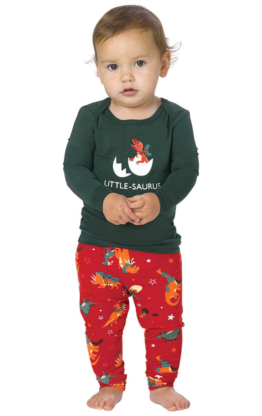 Santasaurus Infant Pajamas- Final Sale