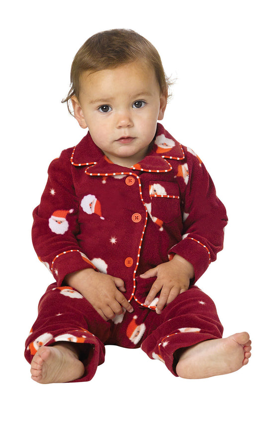 Santa Fleece  Infant Pajamas- Final Sale