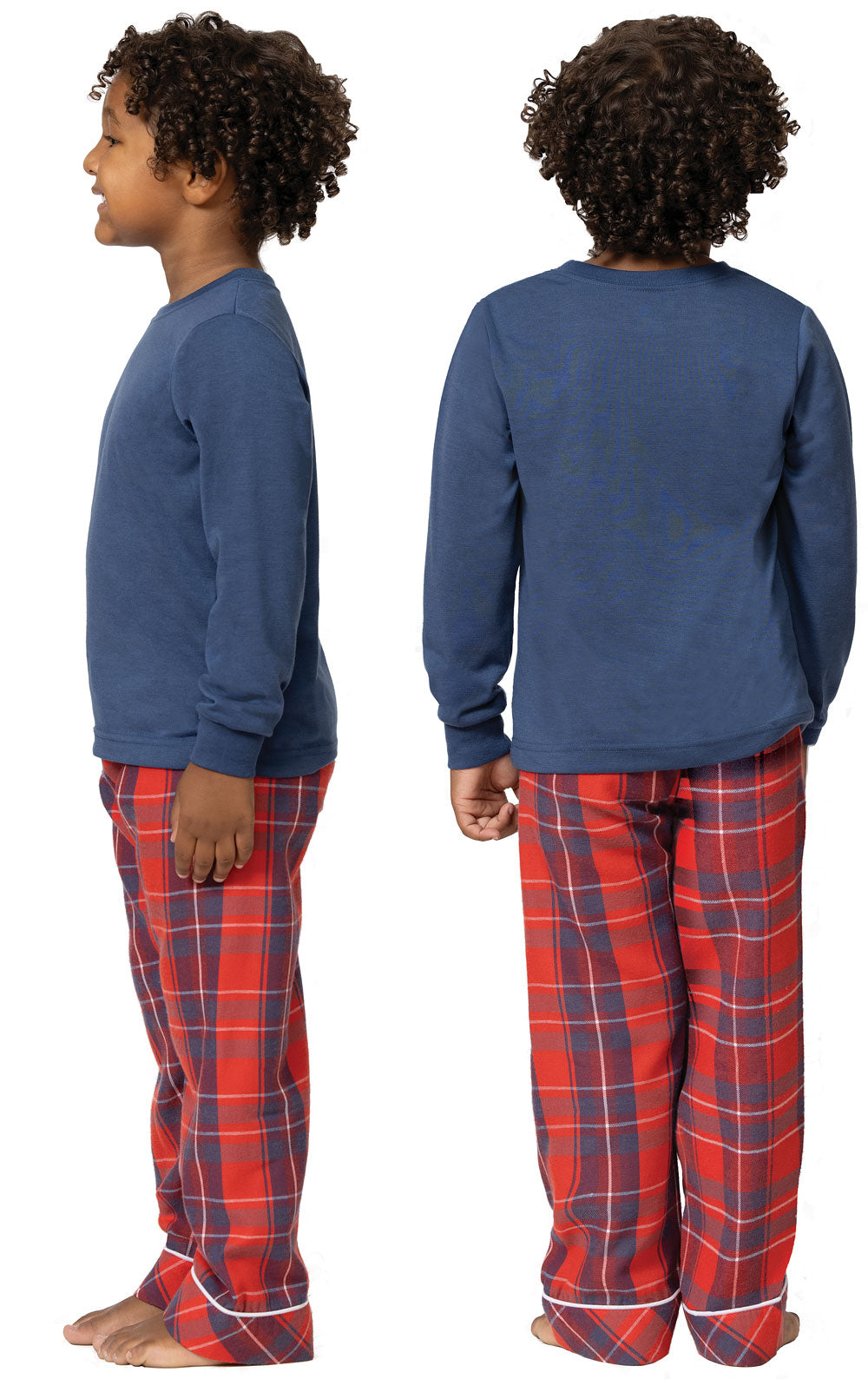 Americana Plaid Pullover Unisex Kids Pajamas