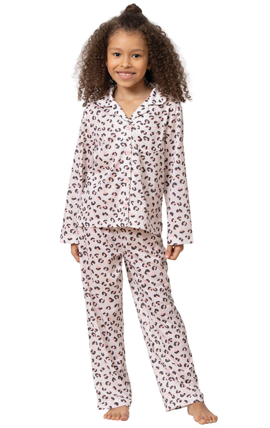 Printed Button-Front Unisex Kids Pajamas