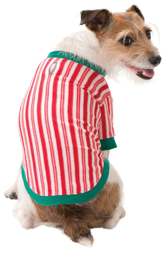 Candy Cane Fleece Pet Pajamas Pet & Owner