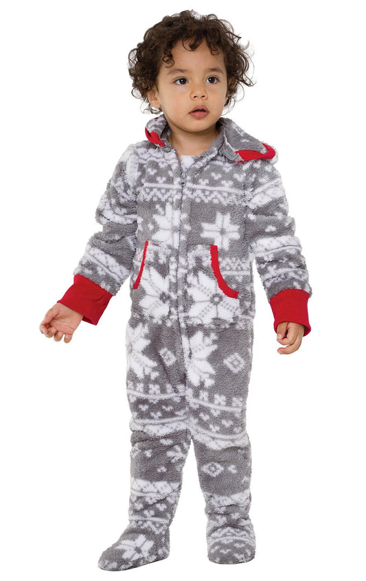 Nordic Fleece Hoodie-Footie Onesie Toddler Pajamas