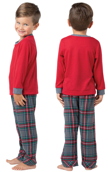 Gray Plaid Toddler Pajamas