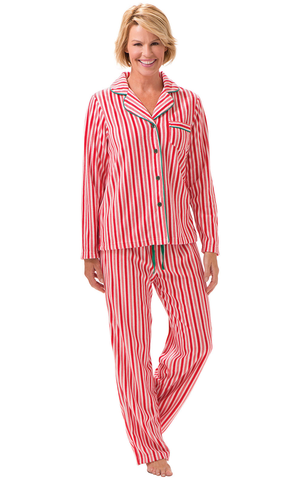 Candy Cane Fleece Matching Pet & Owner Pajamas