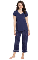 Navy Polka-Dot