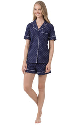Navy Polka-Dot