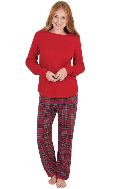 Stewart Plaid Flannel Matching Couples Pajamas