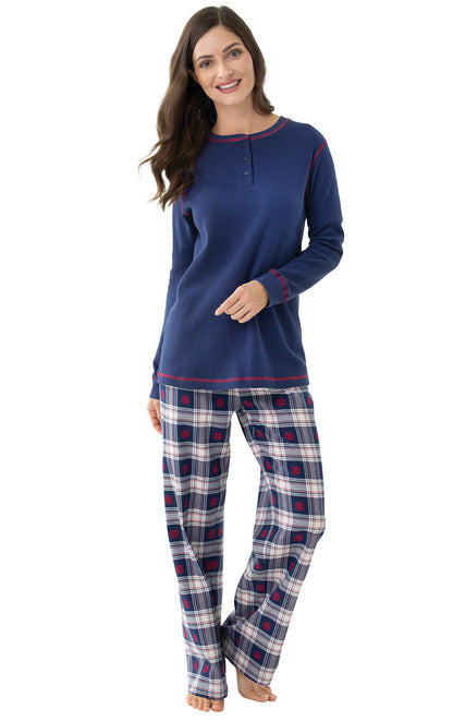 Snowfall Plaid Flannel Matching Pet and Owner Pajamas