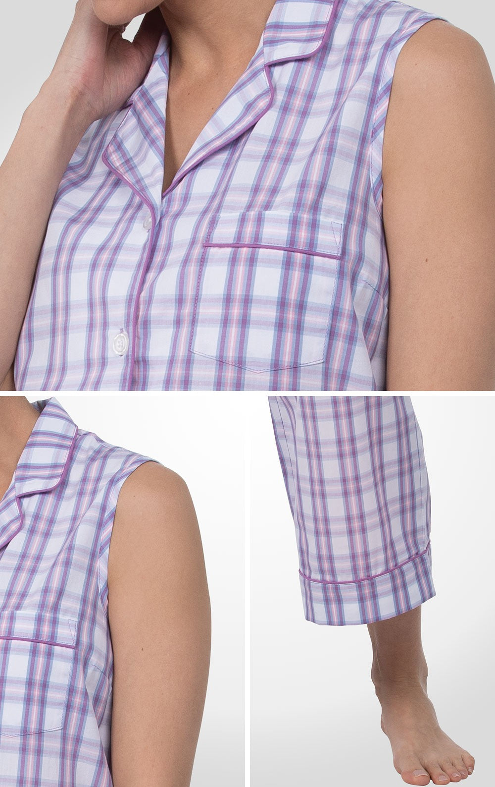 Perfectly Plaid Sleeveless Capri Pajamas