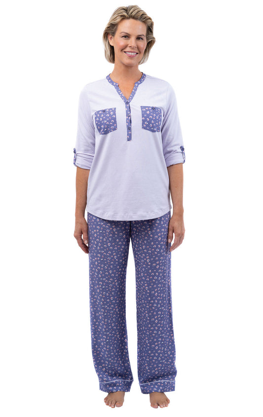 Confetti Flower Convertible Sleeve Pajamas