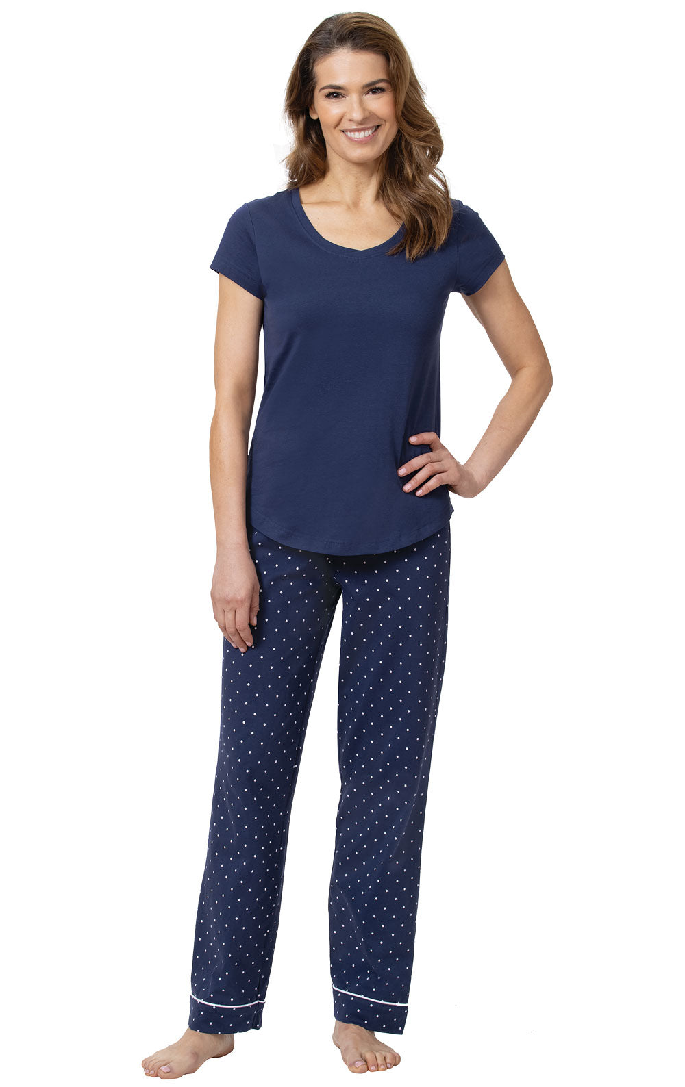 Classic Polka-Dot Short Sleeve Pajamas