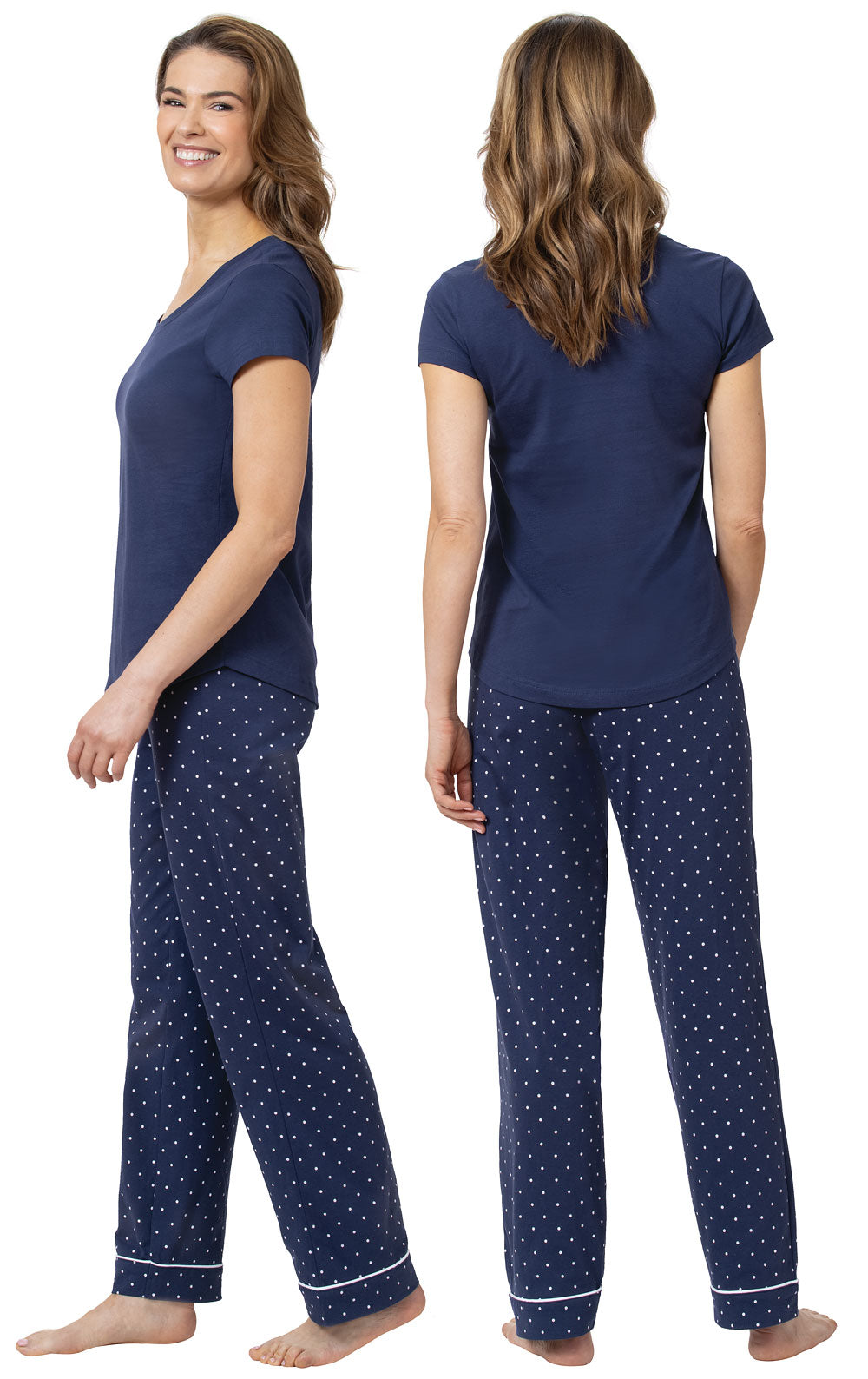 Classic Polka-Dot Short Sleeve Pajamas