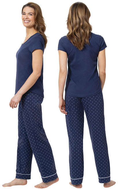 Classic Polka-Dot Short Sleeve Pajamas