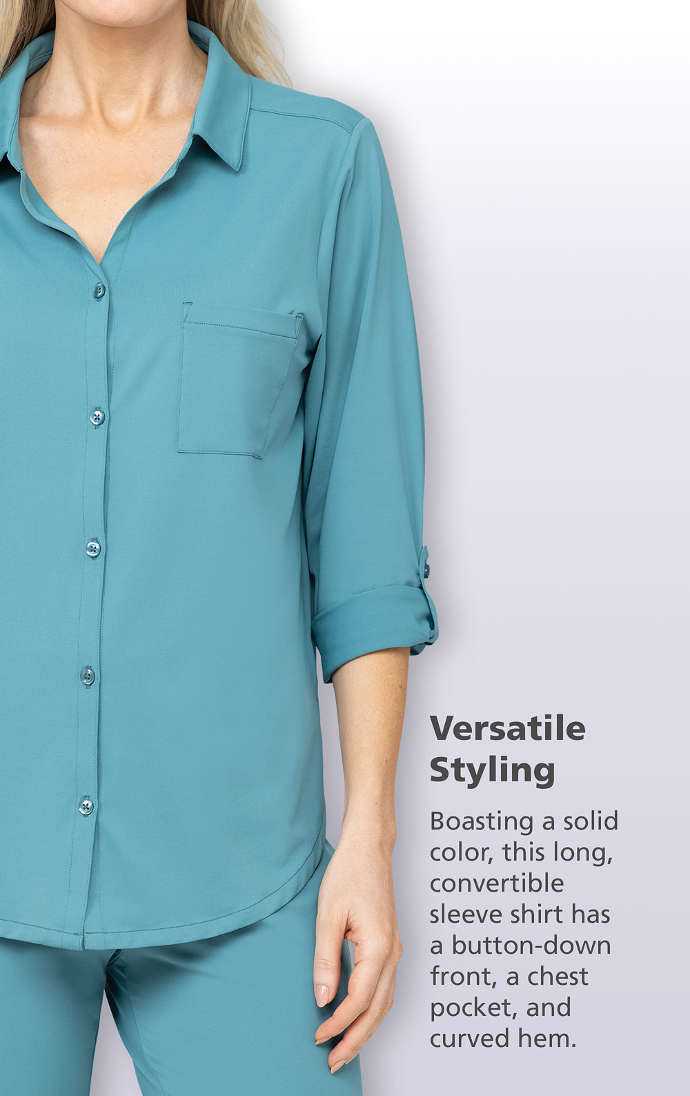 Cooling Pajama Convertible Sleeve Shirt