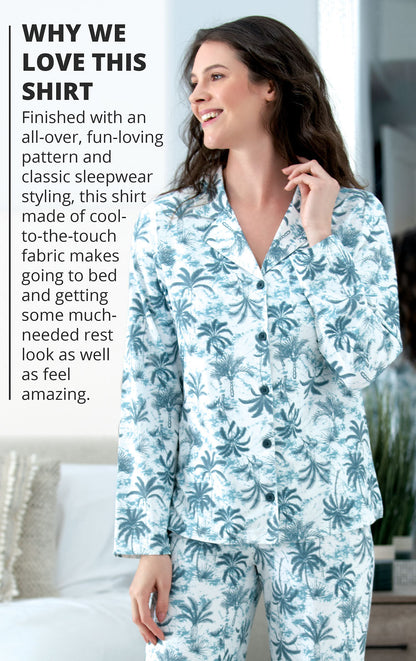 Cooling Pajama Button-Front Shirt